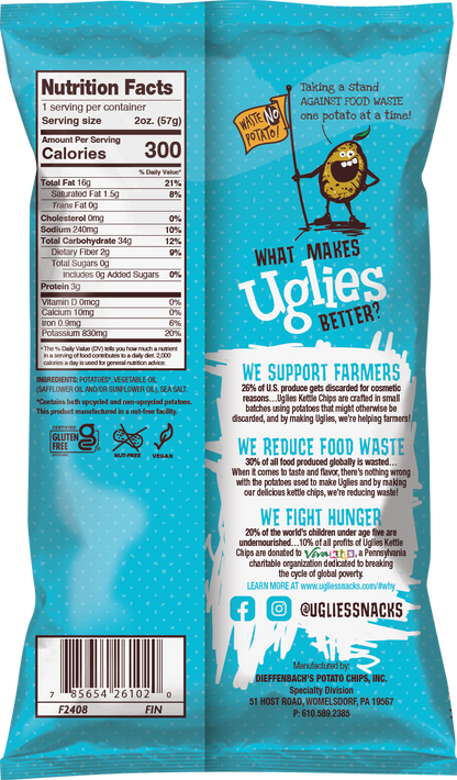 Uglies 2oz Sea Salt Kettle Cooked Potato Chips