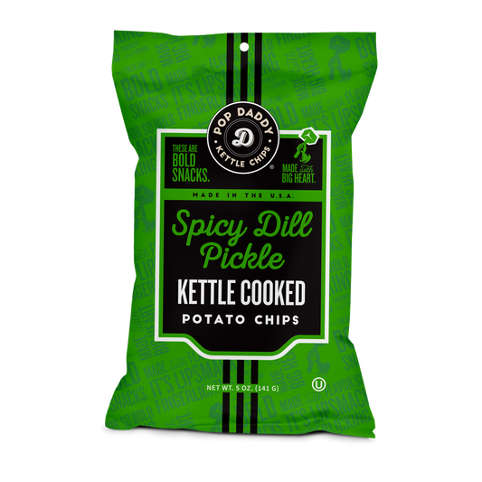 Spicy Dill Pickle Kettle Cooked Potato Chips 5.0 oz