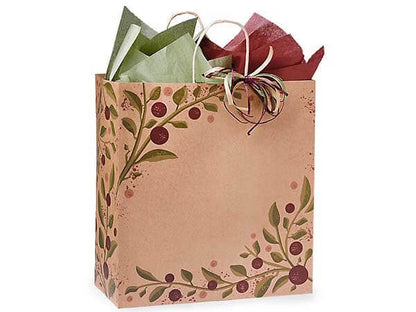 Tuscan Harvest Kraft Paper Gift Bags: 25 Pack / Wine 5.5x3.25x13"