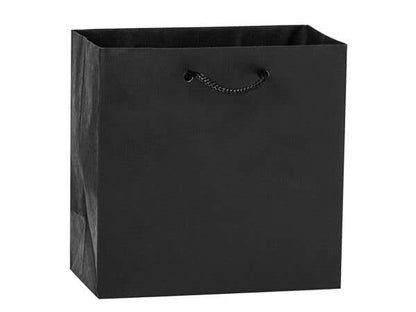 Kraft Paper Cord Handle Gift Bags: Kraft Pinstripe / 10 Pack / Wine 4.5x4.5x13"