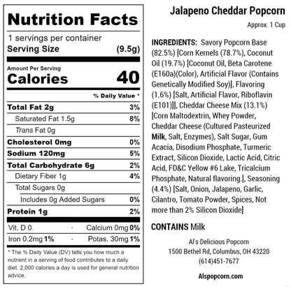 Jalapeno Cheddar Popcorn - 2.5oz