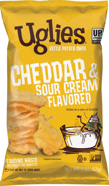 Uglies 2 oz Cheddar & Sour Cream Kettle Cooked Potato Chips