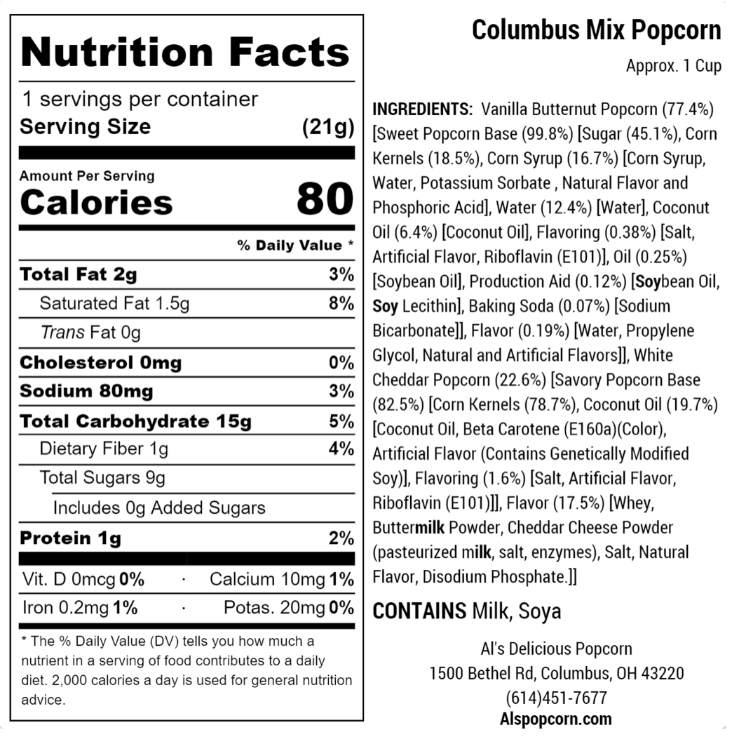 Columbus Mix Popcorn - 5.9oz