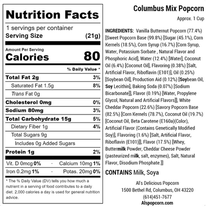 Columbus Mix Popcorn - 5.9oz