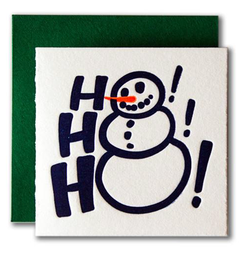 Ho Ho Ho Tiny Holiday Card: Single Card